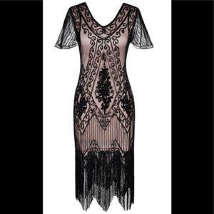 1920s sequin flapper dress